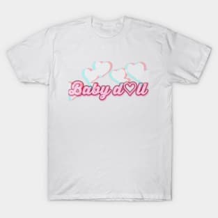 Babydoll with hearts calligraphy T-Shirt